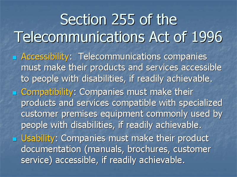 What Did The Telecommunications Act Of 1996 Accomplish Quizlet